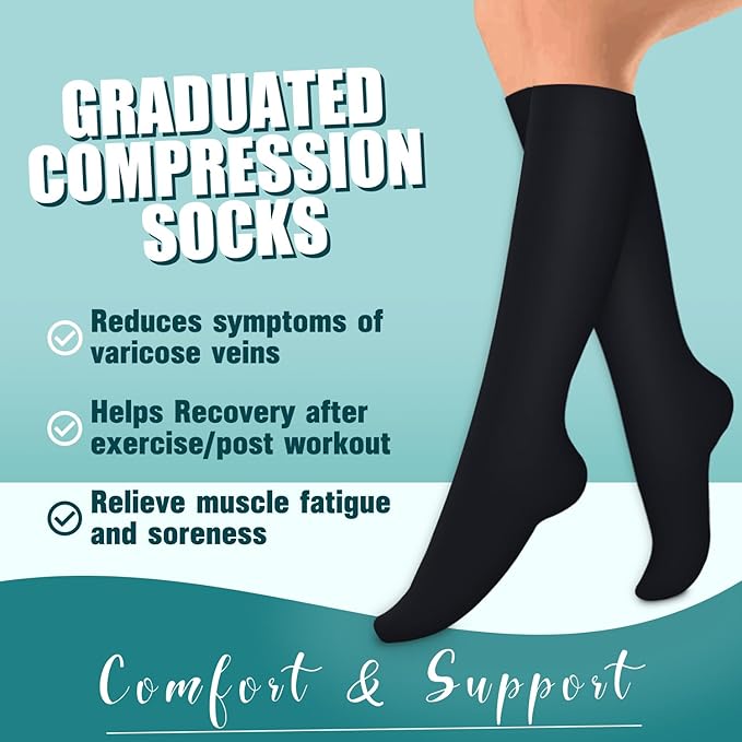 Laite Hebe 4 Pairs-Compression Socks for Women&Men Circulation-Best Support for Nurses,Running,Athletic
