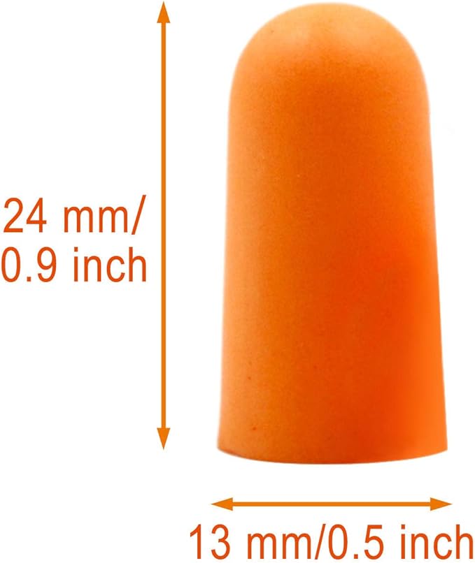 Quality Foam Earplugs 50 Pair- 32dB Noise Cancelling Disposable Individually Wrapped Packaged Bulk High Decibel Ear Plugs for Sleeping Travel Concert Shooting Hunting Study Work Construction Safety