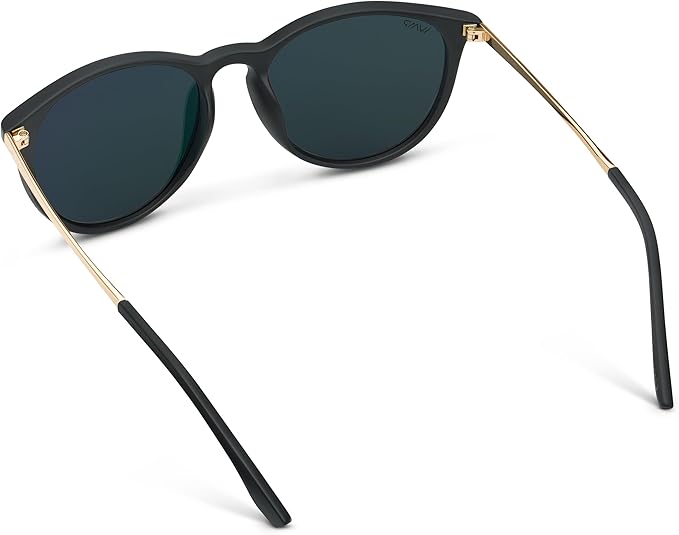 WearMe Pro Round Polarized Sunglasses for Women - UV400 Protection, Lightweight Frame, Vintage Retro Style
