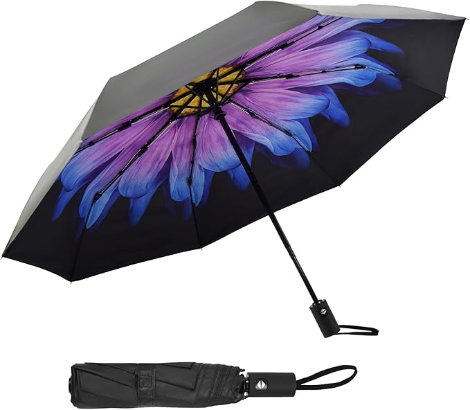 SY COMPACT Umbrella Automatic Travel Waterproof Light Folding Umbrellas Easy Carry for Women and Men