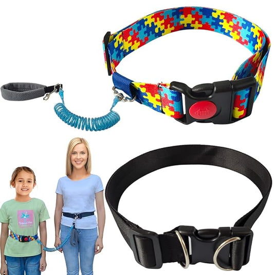Upgraded Child Waist Harness for Kids with Autism,Special Needs,ADHD,Older Children Ages 3-12,Adjustable Waist Tether for Hands-Free Safety Walking,Walking Harness with Grab Handle Keeps Kids Safe