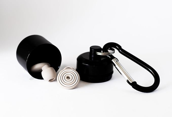 ROMI Ear Plugs for Sleeping & Snoring – 33 dB Noise Cancelling Silicone Earplugs for Concerts, Travel & Work – Reusable & Washable with Carrying Case + Adjustable Fit (4 Sizes XS/S/M/L)