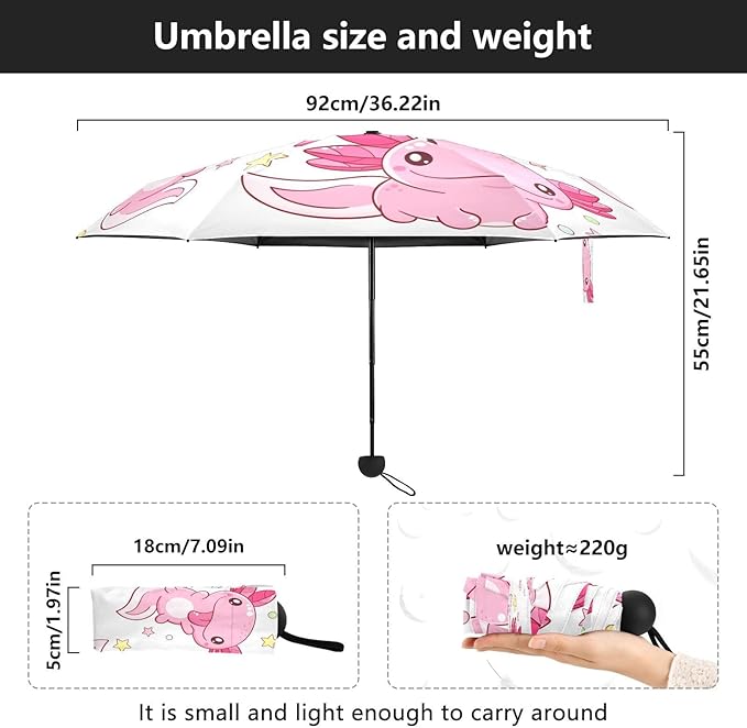 Umbrellas for Rain Travel Umbrella Windproof Small Folding Compact Mini Umbrella for Purse Lightweight Portable 1