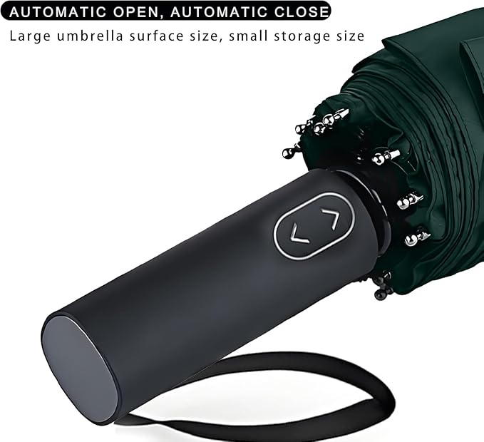 MRTLLOA 49/54/62 Inch Large Folding Golf Umbrella, Oversize Double Canopy Vented 10 Ribs Windproof Compact Travel Umbrellas for Rain