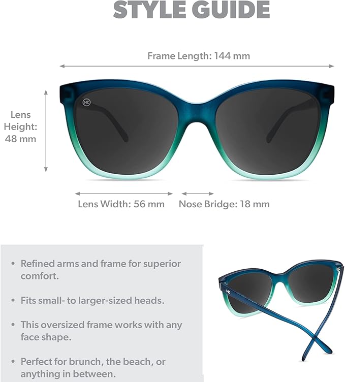 Knockaround Deja Views Polarized Sunglasses for Women - Impact Resistant Lenses & Full UV400 Protection