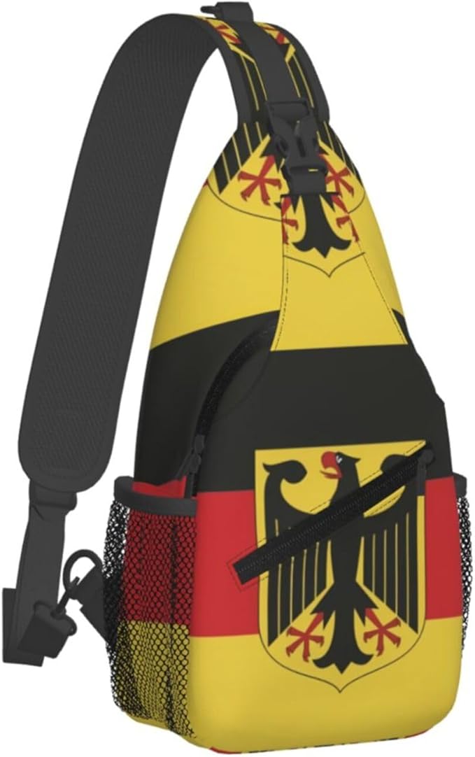 Germany Flag Sling Bag Multipurpose Crossbody Sling Backpack Travel Cycling Hiking Shoulder Bag For Women Men
