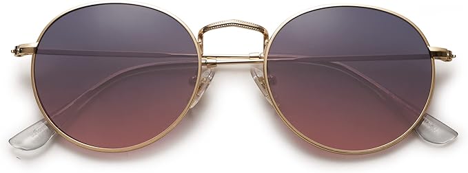 SOJOS Small Round Polarized Sunglasses for Women Men Classic Vintage Retro Shades UV400 SJ1014