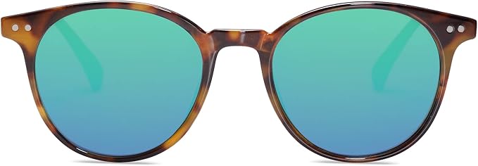 SOJOS Small Round Classic Polarized Sunglasses for Women Men Vintage Style UV400 Lens MAY SJ2113