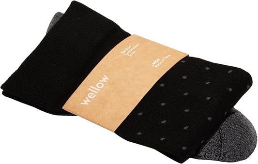 Wellow Premium Socks (Compression Socks - Regular) for Men & Women, Made with Viscose from Bamboo, Knee High, 18-25 mmHg