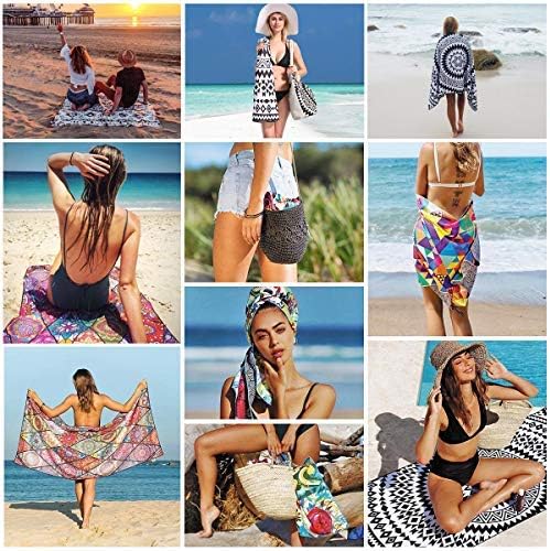 Genovega 2 Packs Oversized Terry Beach Towel Set 36 x 72 Soft Thin Extra Large Big Pool Camping Swim Bulk Towels Blanket Vacation Clearance XL Essentials Cruise Accessories Necessities Adult