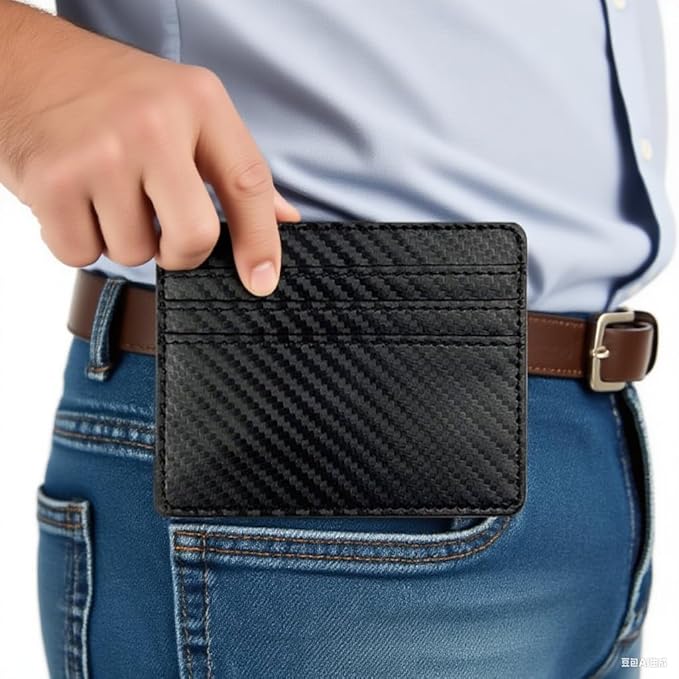 DuskDrapes Leather Wallet with AirTag-RFID Blocking Bifold Wallet for Men, Slim Credit Card Holder with ID Window.Card Slots & Cash Pocket, Brown Leather Wallet for Daily & Travel Use (Style A)