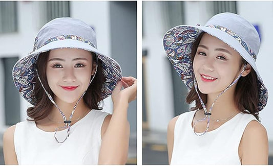 Outdoor UV Sun Protection Waterproof Breathable Face Neck Flap Cover Folding Sun Hat for Men/Women