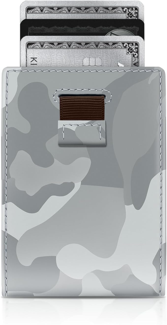 Kings Loot Trackable Airtag Wallet for Men | RFID Blocking Leather Design with Airtag Holder, Money Clip & Pull Tab | Minimalist Air Tag Wallets