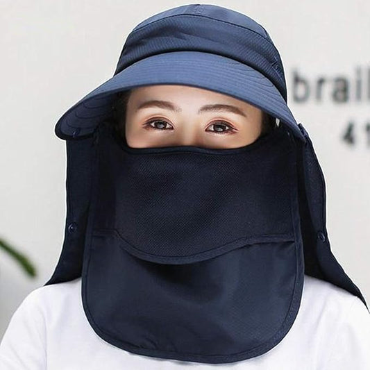 Outdoor UPF 50+ UV Sun Protection Waterproof Breathable Face Neck Flap Cover Folding Sun Hat for Men/Women