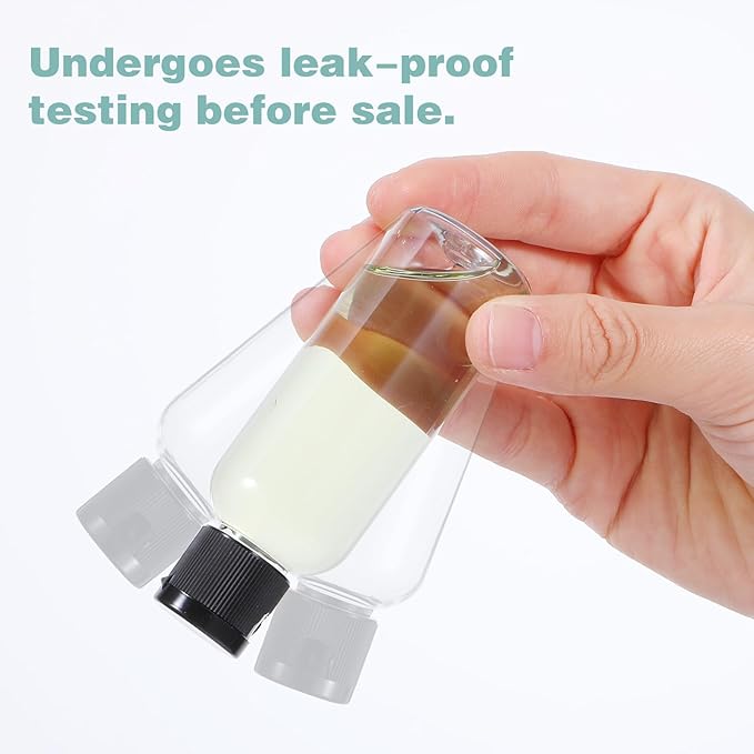 10PCS 1.7oz Travel Bottles for Toiletries Leak Proof Clear Plastic Empty Refillable Container with Flip Cap for Shampoo Conditioner Lotion Body Soap Cream Mini Travel Size Containers