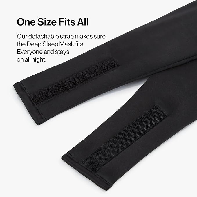 Dore & Rose Deep Sleep Mask Light Blocking, 23 Momme Mulberry Silk Eye Mask, Ultra Soft, Adjustable - Travel Sleeping Mask for Men & Women - Black