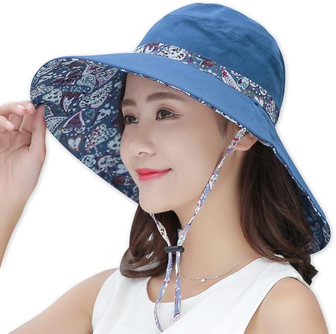 Outdoor UV Sun Protection Waterproof Breathable Face Neck Flap Cover Folding Sun Hat for Men/Women