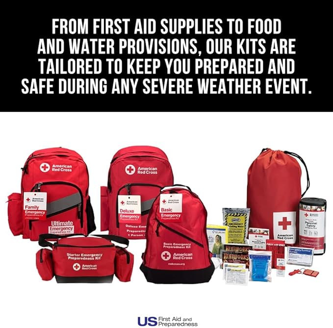 American Red Cross Officially Licensed Product, First Aid Kit, 73 Piece Emergency Medical Supplies to Treat Minor Injuries