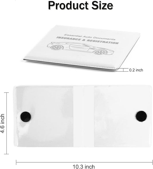 UYYE Car Registration & Insurance Card Holder, 2-Pack - White, Waterproof, 4-Compartment, Unisex-Adults Car Organizer