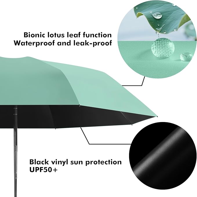 Compact Umbrella – Small, Lightweight, Sturdy & Windproof; Mini Travel Umbrella for Sun & UV Protection, Suitable for Men, Women & Kids