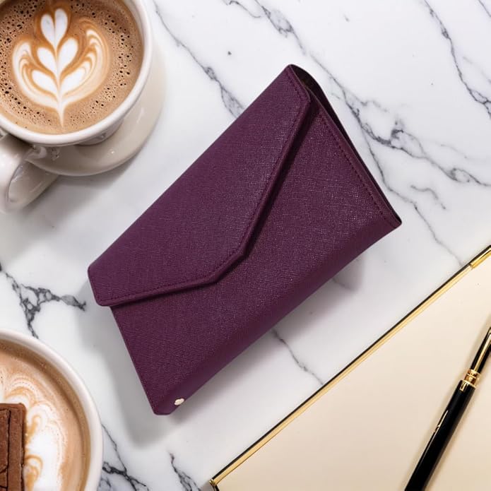 Vintage Style Genuine Leather Unisex RFID Blocking Passport Holder Travel Organizer