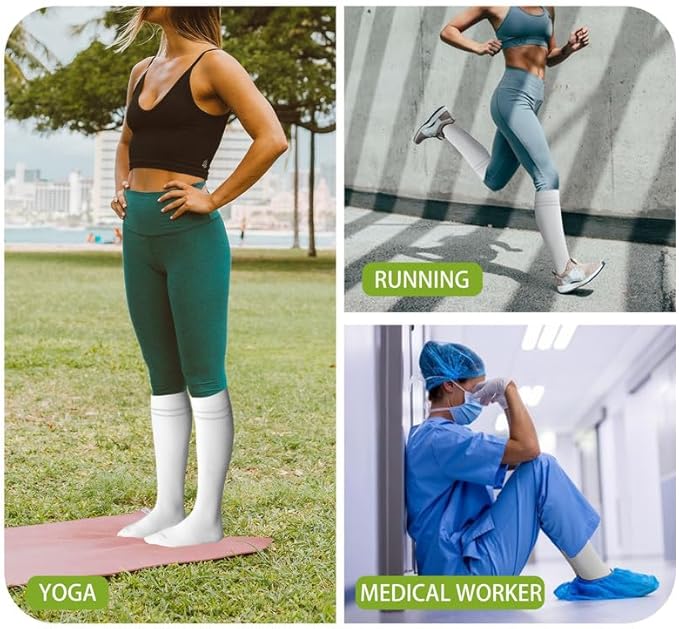 LEVSOX Viscose Made from Bamboo Compression Socks for Pregnant Women 20-30 mmHg Knee High Cute Mens Supports Socks for Travel