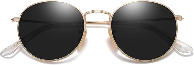 SOJOS Small Round Polarized Sunglasses for Women Men Classic Vintage Retro Shades UV400 SJ1014