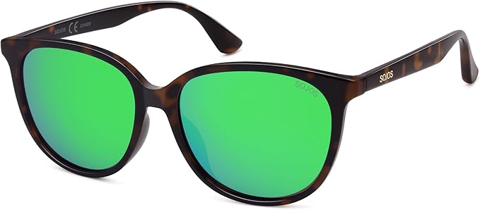SOJOS Square Polarized Sunglasses for Women Men Vintage Style Larger Fit Shades SJ2642