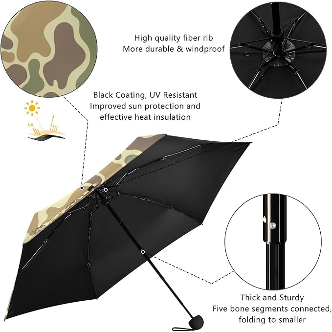 Umbrellas for Rain Travel Umbrella Windproof Small Folding Compact Mini Umbrella for Purse Lightweight Portable 1
