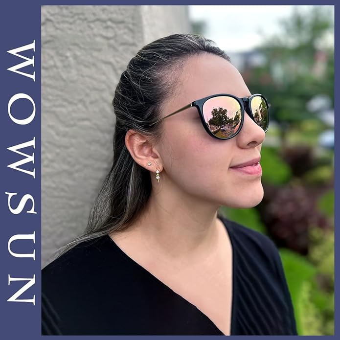 Retro sunglasses womens 2024 trendy round classic glasses