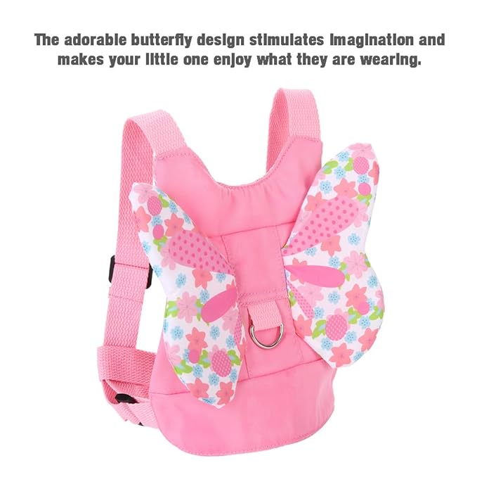 PandaEar Toddler Leash Harness and Anti Lost Wrist Link, 3 in 1 Kids Safety Harnesses with Leash, Child Anti-Lost Leash Walking Wristband Assistant Strap Belt for Baby Girls -Pink