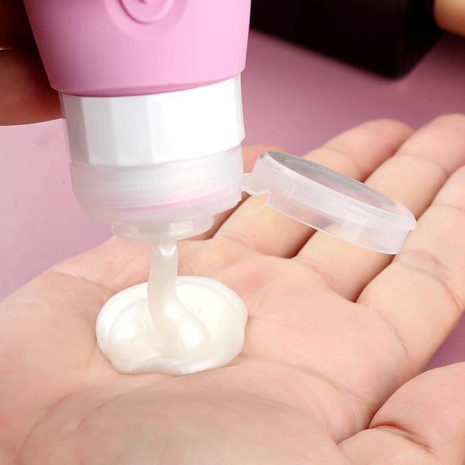 16 Pack Travel Bottles for Toiletries, Oversize 6oz Silicone Travel Containers jar for Toiletries, Leak Proof Refillable Liquid Shampoo And Conditioner Travel Essentials toiletry Bottles