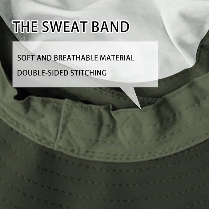 Sun Hats for Men Women Fishing Hat UPF 50+ Breathable Wide Brim Bucket Hats Summer UV Protection Safari Hat with Neck Flap