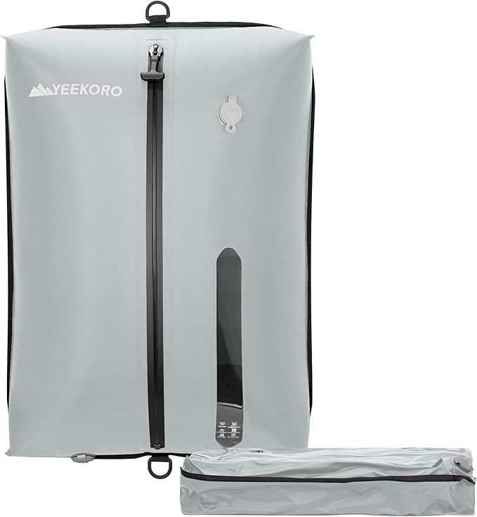 Vacuum Bag for Travel, Professional IPX8 Waterproof Reusable Vacuum Compression Bags for Travel Suitcases, Durable Space Saver Bag(1 Large,No Pump)