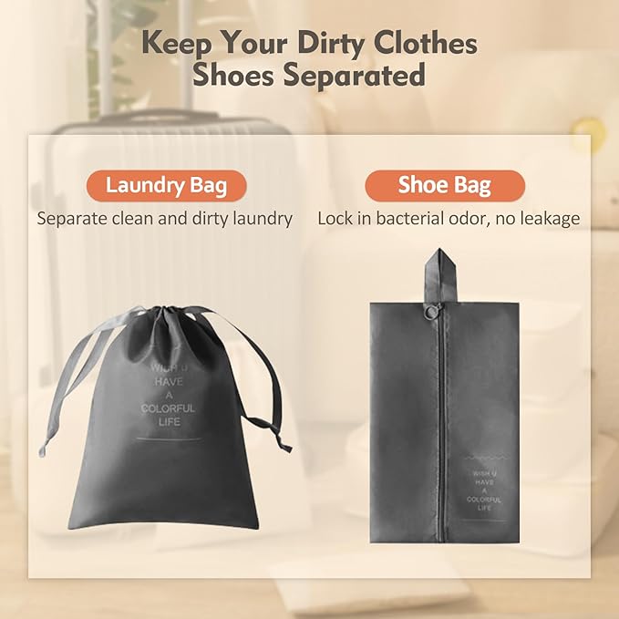 8 Set Packing Cubes for Suitcase, Packing Cubes for Carry on Suitcases, Luggage Organizer for Travel Essentials, Large Mesh Luggage Bag for Suitcases