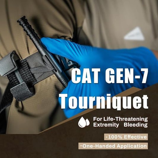 RHINO RESCUE IFAK Trauma Kit with C-A-T Tourniquet, Tactical First Aid Kit Molle Pouch for Military, Combat, Car, Camping, Hiking, Travel (Camo)