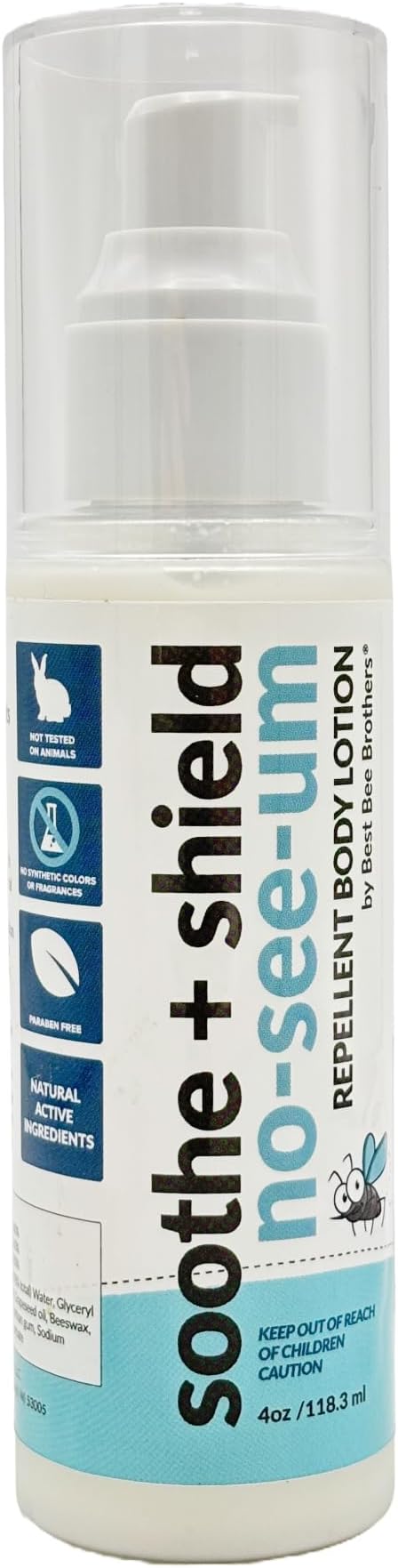 Best Bee Brothers, Soothe + Shield No-See-Um Repellent - Body Lotion 4oz