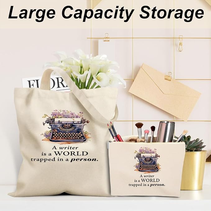 Writer Sewing Doctor Seam Principa Cosmetic Makeup Bag Beach Canvas Tote Bag for Women Girls Christmas Birthday