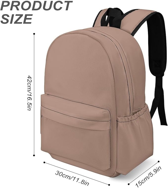 Mocha Mousse Backpack Adult Travel Daybag for Women Men College Backpack for Vacation Hiking Camping Bag