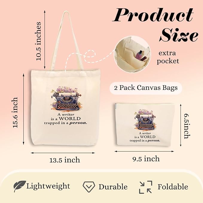 Writer Sewing Doctor Seam Principa Cosmetic Makeup Bag Beach Canvas Tote Bag for Women Girls Christmas Birthday