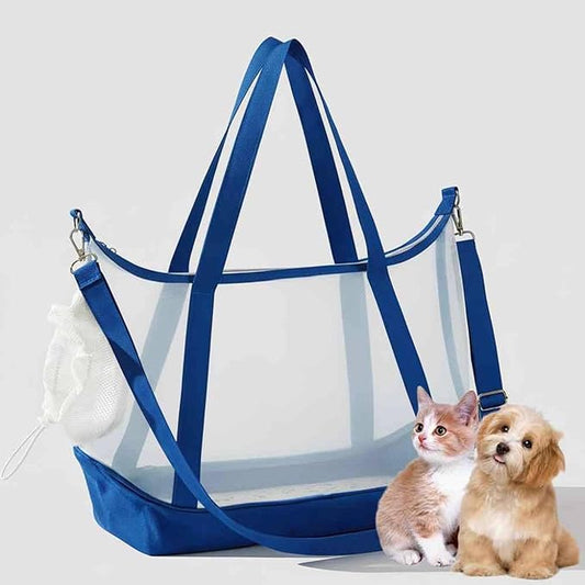 Dog Purse Carrier for Small Dogs, Cats - Dog Carrier Purse for Small Animals up to 22lbs, Collapsible Breathable Pet Carrier Sling for Outing Travel Vet-Dark Blue