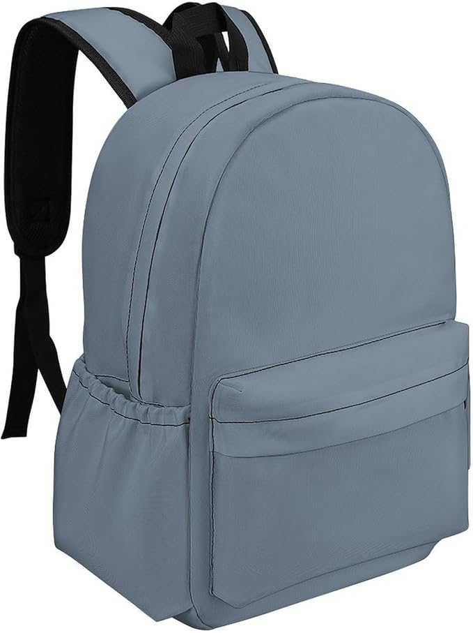 Slate Gray Backpack Adult Travel Daybag for Women Men College Backpack for Vacation Hiking Camping Bag