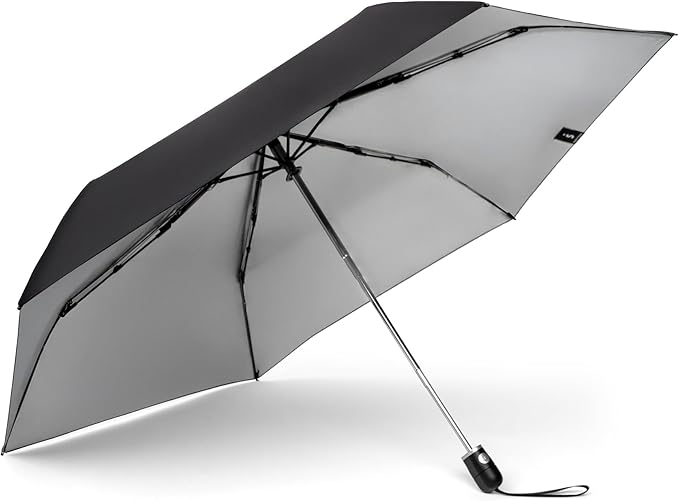 ShedRain Super-Slim Compact Travel Umbrella – Auto Open & Close Sun Protection Design, Lightweight Portable Wind-Resistant Model with UPF 50+ UV Block, 42" Arc & 10.5" Folded Size