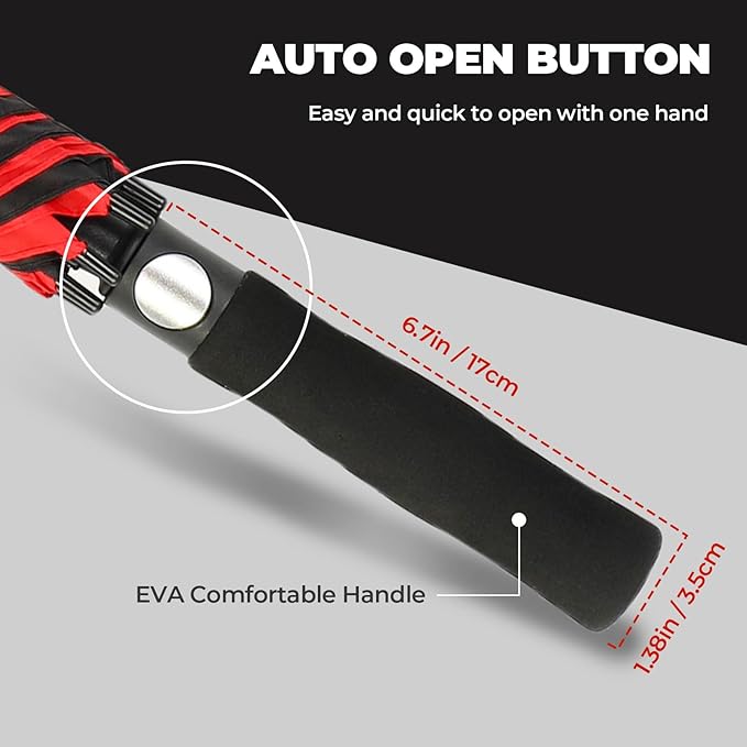 ZDSSM Automatic Open Golf Umbrella, 54/62/68/72 inch Extra Large Oversize Double Canopy Vented Stick Umbrellas, Windproof Waterproof Umbrella for Men And Women