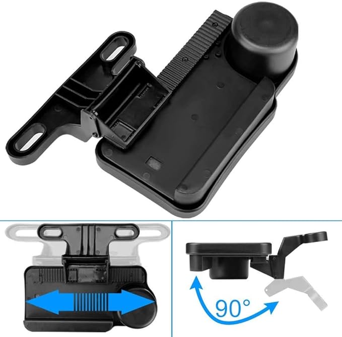 Oshotto Universal (FT-04) Foldable Car Auto Headrest Rear Back Seat Table Drink Food Cup Tray Holder (Black)
