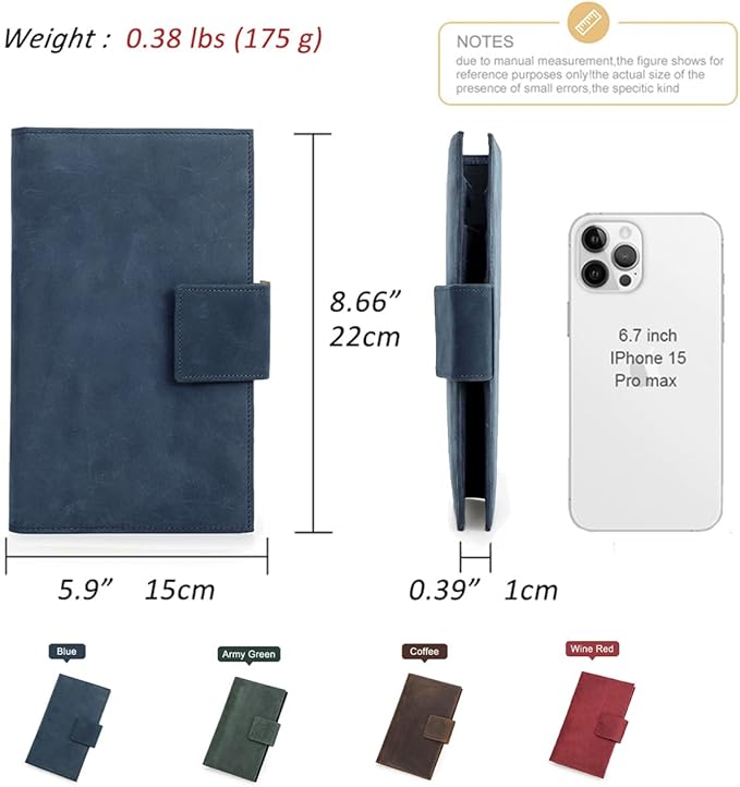 CONTACTS Full Grain Leather Family Passport Holder for 4 Airtag Passport Wallet RFID Blocking Travel Passport Cover with 4 Passport Slot, 6 Card Slot (Blue)