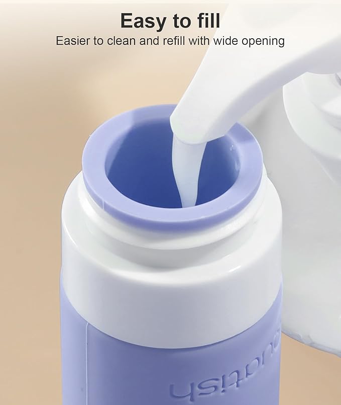 Quatish Travel Bottles for Toiletries 6 Pack, Original Patented Leakproof 3 oz Tsa Approved Travel Size Containers, BPA Free Silicone Shampoo and Conditioner Bottles, Camping Essentials