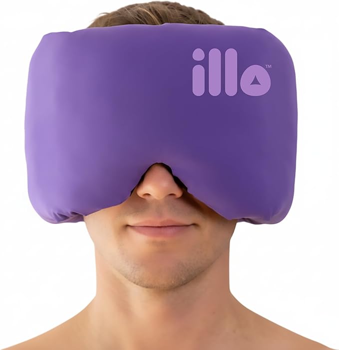 illo Wearable Pillow Sleep Mask | Soft Mulberry Silk Blackout Sleeping & Napping Eye Mask | Best for Home Bed, Work, Camping, Airplane, Side Sleeper | Reversible as Travel Neck Pillow | Women & Men