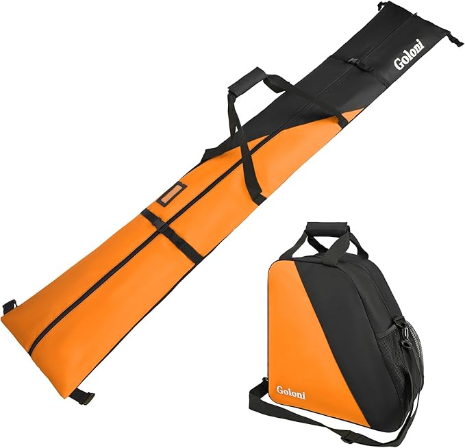 Goloni Ski Bag and Boot Bag Combo,Ski Bags for Air Travel,Snowboard Bag Fits for Skis Up to 180 CM and Boots Up To Size US13