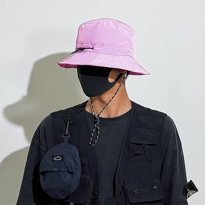 Waterproof Bucket Hat for Women and Men - UV Protection Beach Sun Hat Fishing Safari Boonie Hat Rain Hat Adjustable Packable